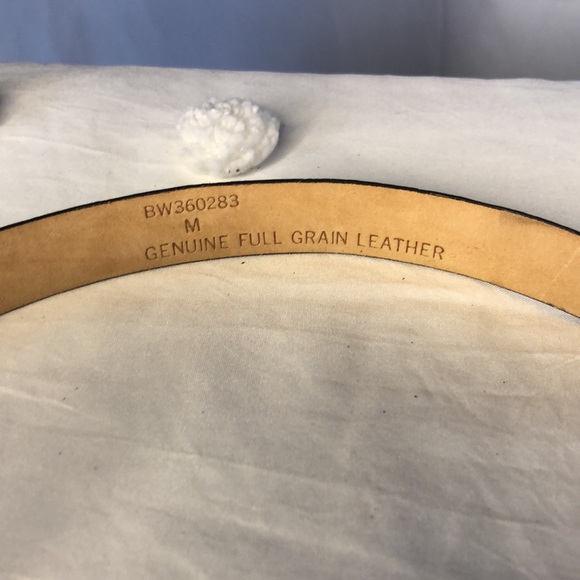 BILL ADLER STUDIO black genuine full grain leather women’s belt. Size Medium. - Picture 12 of 13